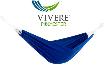 Produktbild von VIVERE Brazilianische Hängematte aus Polyester 370x140 cm – 200 kg Belastung - Royal Blue