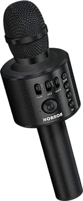 Immagine prodotto di Microfono karaoke per bambini 3 in 1 portatile - Connessione Bluetooth - Nero
