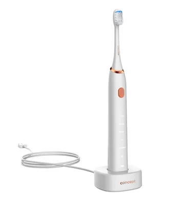 Image de Concept ZK5000, adulte, brosse à dents sonique, nettoyage en profondeur, polissage, dents sensibles, poils souples, blanchiment, blanc, 40 000 mouvements par minute, blanc