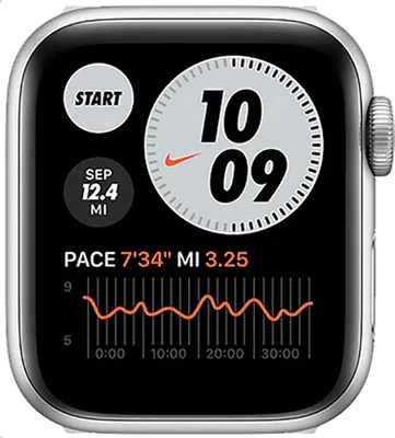 Produktbild von Apple Watch 6 Nike 44mm GPS Silber Edelstahlgehäuse mit Sportarmband (A2292) - Akzeptable