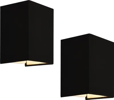Obrázek produktu pro Sada 2 nástěnných svítidel 'Schwerin' Linen Black