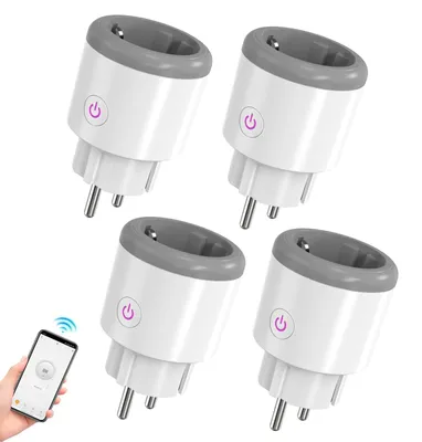Zdjęcie produktu dla Inteligentne gniazdko Wi-Fi Miernik zużycia energii 16 A 4 szt.