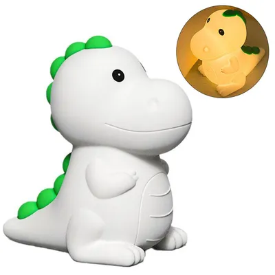 Produktbild von Dinosaurier-Nachtlicht für Kinder – 7 Lichtfarben, Touch-Steuerung & Niedliches Zweifarbiges Umgebungslicht