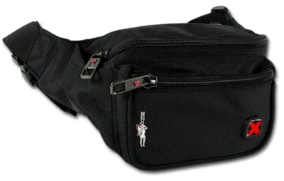 Productafbeelding van Zwarte tas, polyester, klein, 20x9x11 cm, reistas/handtas, voor heren, model D3OTD4500S