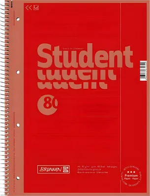 Produktbild von BRUNNEN Collegeblock A4 red liniert Lineatur 25 1067925123