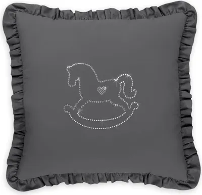 Produktbild von Dekokissen, Zierkissen, optimale Unterstützung - 40x40 cm - Anthrazit - Baumwolle