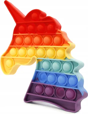Produktbild von Push Pop Bubble Einhorn Fidget Toy Antistress Spielzeug Sensorisch Stressabbau Bunt & Lustig