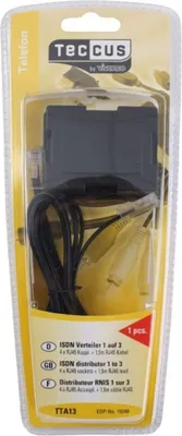 Immagine prodotto di Teccus distributore ISDN Y da 1 a 3 splitter RJ45