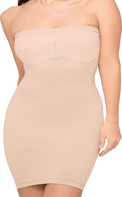 Produktbild von Body Wrap Shapewear Damen - Unterkleid Damen Bauch weg Kleid (S-XL) Bodyformer Kleid Seamless Body Shaper Form Kleid - nahtlose Figurformung