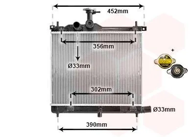 Produktbild von VAN WEZEL 82002290 Kühler Wasserkühler Motorkühler für HYUNDAI i10 (PA)