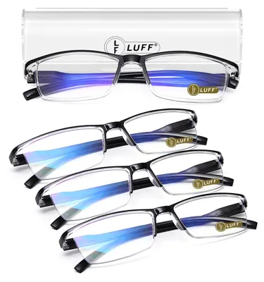 Productafbeelding van Leesbrillen met blauwlichtfilter, 4 paar, vergroting 1,75x, voor ontspanning van de ogen