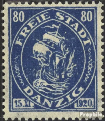 Produktbild von Briefmarken Danzig 1921 Mi 65 postfrisch Handelskogge