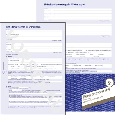 Produktbild von Vordruck Mietvertrag A4 4-seitig  Packung mit 5 Stück