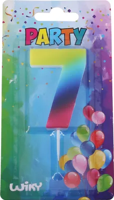 Immagine prodotto di Candela numero 7 Arcobaleno