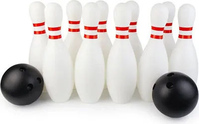 Produktbild von Kinder Bowling Set, mit 10 Bowlingkugeln und 2 Bällen, Indoor und Outdoor Spielzeug für Kinder, Jungen und Mädchen