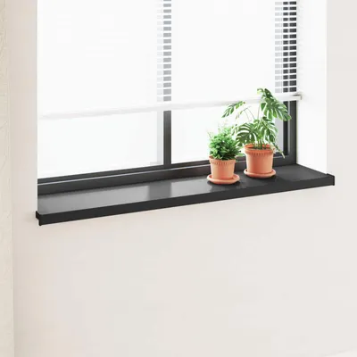 Produktbild von Fensterbank Schwarz mit Holzmaserung 140 x 35 x 4,5 cm PVC