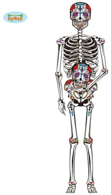 Produktbild von Skelett aus Pappe zum Aufhängen Horror Dekoration ca. 150 cm