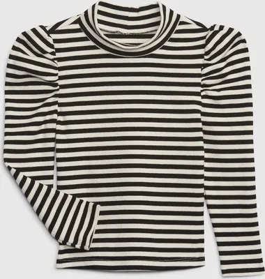 Produktbild von GAP Baby Gestreiftes Feingeripptes Strickshirt mit langen Ärmeln und Stehkragen