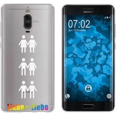 Produktbild von PhoneNatic Case kompatibel mit Huawei Mate 9 Pro Silikon-Hülle pride Beziehung M1