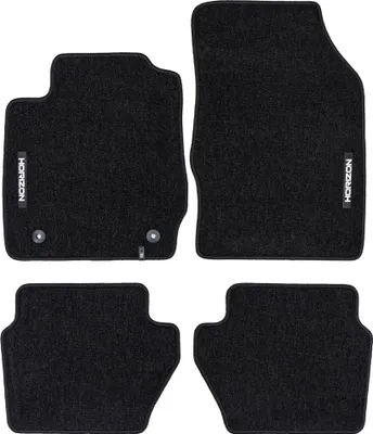 Image de Tapis de Sol de Voiture pour Ford Fiesta mk7 2017-2023 Velours Durable Noir 4Pcs