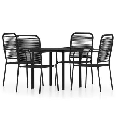 Immagine prodotto di vidaXL Set da pranzo da giardino 5 pezzi nero