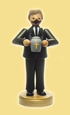 Immagine prodotto di Räuchermann, impresa funebre, con urna. Altezza: 22 cm. Nuovo