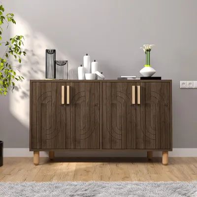 Produktbild von Skye Decor, Rodney - Walnut, Konsole, 100 % Melaminbeschichtete Spanplatten, Nussbaum, 120 x 29,6 x 73,6 cm
