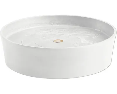 Produktbild von Blumentopf Untersetzer mit Rollen Ecopots Oslo Kunststoff Ø 27,7 cm H 8,3 cm weiß