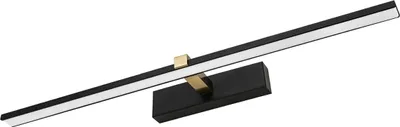 Zdjęcie produktu dla Kinkiet LED Venus czarno-złoty-biały 12W Neutralna biel 840lm metal wym:5x60x13cm IP44 IdeaLED