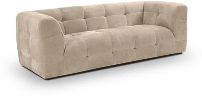 Productafbeelding van xonox.home Tenso, 2,5-persoonsbank, beige. Afmetingen: 217x72x96 cm