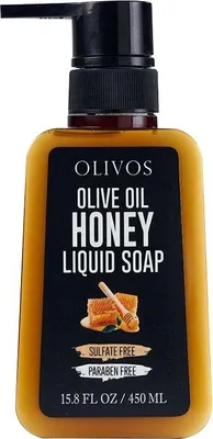 Produktbild von OLIVOS Olive Oil Honey Liquid Soap 12 Stück á 450ml flüssige Handseife mit Honig, Honigseife