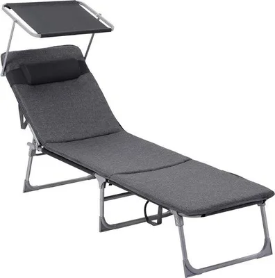 Produktbild von Famanu Liegestuhl mit verstellbarem Rückenlehne - Garten, Terrasse, Balkon