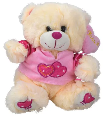 Produktbild von Teddy mit Ballon und Herz in Pink Teddybär Plüschfigur ca. 26 cm