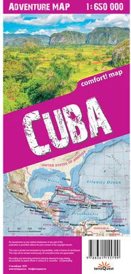 Image de Cuba (Cuba) carte routière touristique laminée 1:650 000