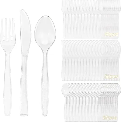 Produktbild von Besteckset wiederverwendbar, 16-teilig, Messer, Gabeln und Löffel, für unterwegs