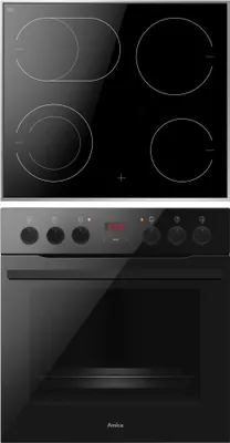 Produktbild von Amica EHCX 933 200 S, Zonen-Induktionskochfeld, 4 Zone(n), Glaskeramik, Schwarz, Drehregler, 52,5 cm