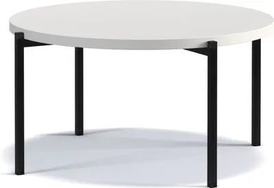 Produktbild von BETTSO Beistelltisch Kaffeetisch Couchtisch Sofatisch Nachttisch Betttisch Laptoptisch Gestell aus Metall Tischplatte aus Holz HANS A Weiß