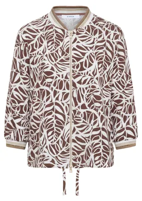 Produktbild von Bianca Blousonjacke RACHEL braun meliert Größe 46 Materialmix lockere Passform