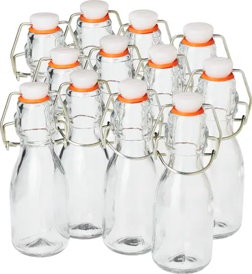 Produktbild von VBS 12er-Pack Mini-Bügelflaschen 14 cm hoch 100 ml Füllmenge