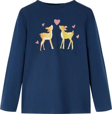 Produktbild von Kinder-Langarmshirt Marineblau 116