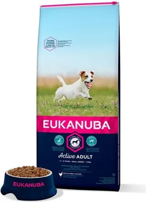 Produktbild von EUKANUBA Trockenfutter für ausgewachsene Hunde kleiner Rassen, Huhn, 15-kg-Beutel