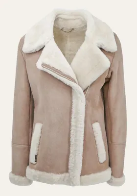 Produktbild von Lammfelljacke - OLA BEIGE - Größe: S