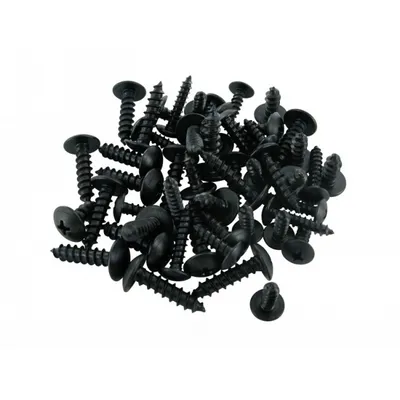 Obrázok produktu pre Sada čiernych skrutiek na upevnenie plastových dielov Motoforce, 50 kusov, 5 x 20 mm, pre Yamaha Aerox 50