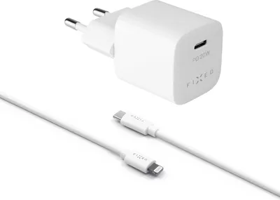 Produktbild von FIXED Fixed | Mini USB-C Travel Charger USB-C/Lightning Cable