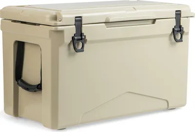 Produktbild von COSTWAY 47L Isolierbox Kühlbox tragbar, Wärmebehälter mit Flaschenöffner & Abflusssystem, Thermobox Speisetransportbehälter Hellbraun