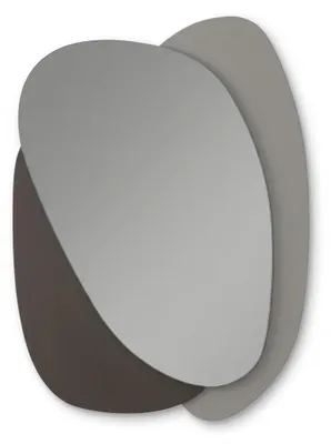 Image de Miroir mural moderne gris beige, élégant, miroir décoratif, design