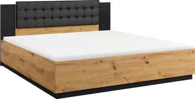 Produktbild von Bett 160x200 inkl. Boxspring Alec Holz und Schwarz