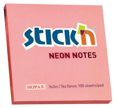 Obrázek produktu pro Neonově Růžové Kancelářské Lepící Papírky 76x76mm