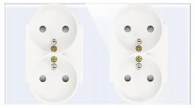 Produktbild von DC Smart Home Doppel-Steckdose Weiß Glas Unterputz