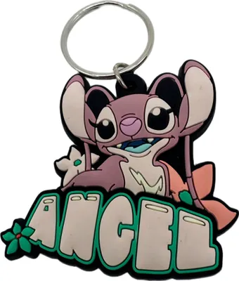 Produktbild von Schlüsselanhänger  Mini Anhänger Geschenk Cartoon Schlüsselanhänger Silikon Schlüsselanhänger für Handyhülle Charme Rucksack Geschenk Schlüsselanhänger Disney Lilo& Stitch Angel